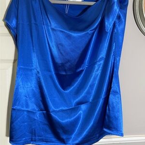 Elegant Sapphire Blue Women's Blouse